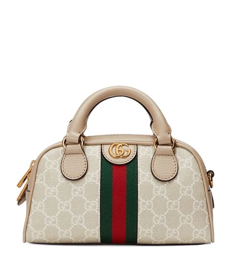 gucci gg supreme mini top-handle satchel bag cognac multi|Ophidia GG mini bag in GG Supreme .